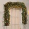 9 FT Christmas Garland with Lights,Battery Operated Lighted Garland,50 Warm White LED Lights